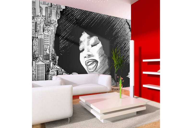 FOTOTAPET Jazzsångerska 350x270, Artgeist sp. z o. o.