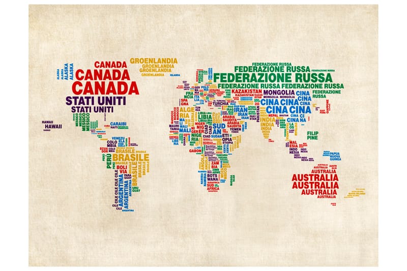 FOTOTAPET Karta Italiensk 400x309, Artgeist sp. z o. o.