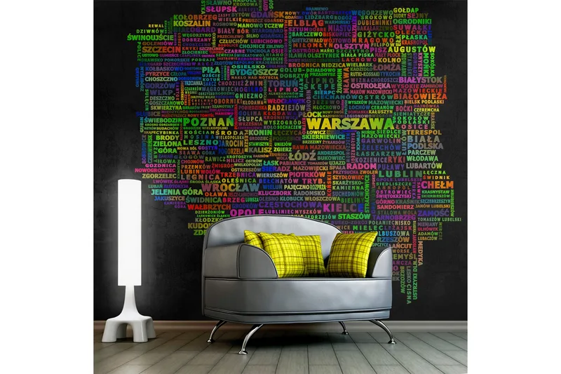 Fototapet Karta Över Polen 300x231 - Artgeist sp. z o. o. - Inredning & dekor - Väggdekor - Tapeter & tapettillbehör - Fototapeter