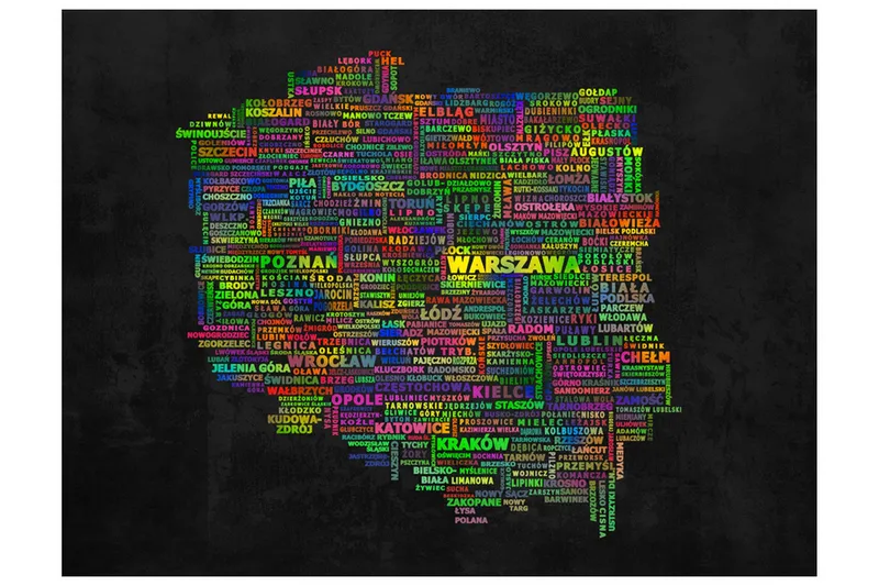 Fototapet Karta Över Polen 300x231 - Artgeist sp. z o. o. - Inredning & dekor - Väggdekor - Tapeter & tapettillbehör - Fototapeter