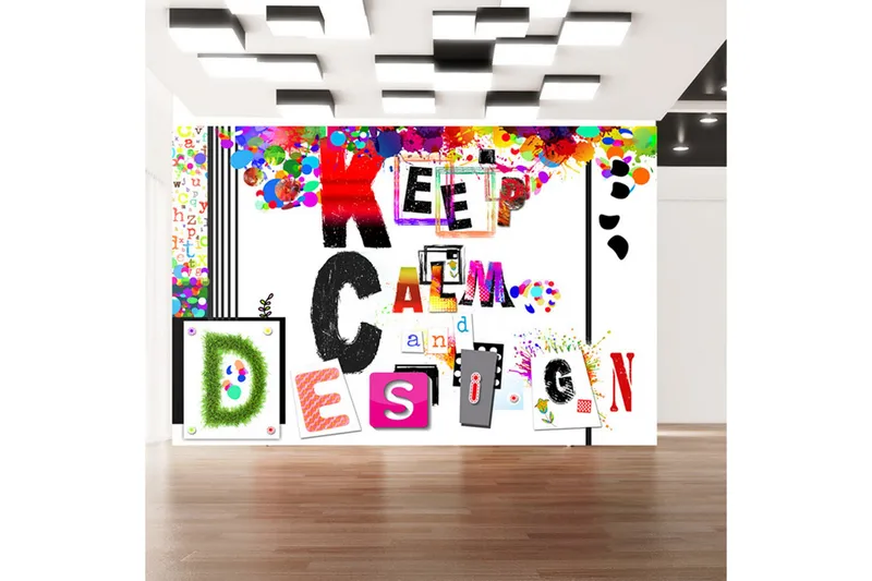 Fototapet Keep Calm And Design 350x245 - Artgeist sp. z o. o. - Inredning & dekor - Väggdekor - Tapeter & tapettillbehör - Fototapeter
