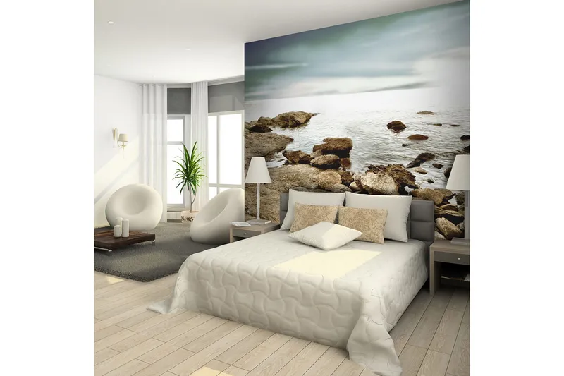 Fototapet Klippstrand 250x193 - Artgeist sp. z o. o. - Inredning & dekor - Väggdekor - Tapeter & tapettillbehör - Fototapeter