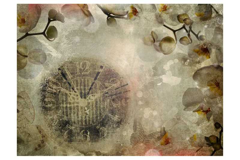 FOTOTAPET Klocka Vintage 300x231 - Artgeist sp. z o. o. - Inredning & dekor - Väggdekor - Tapeter & tapettillbehör - Fototapeter
