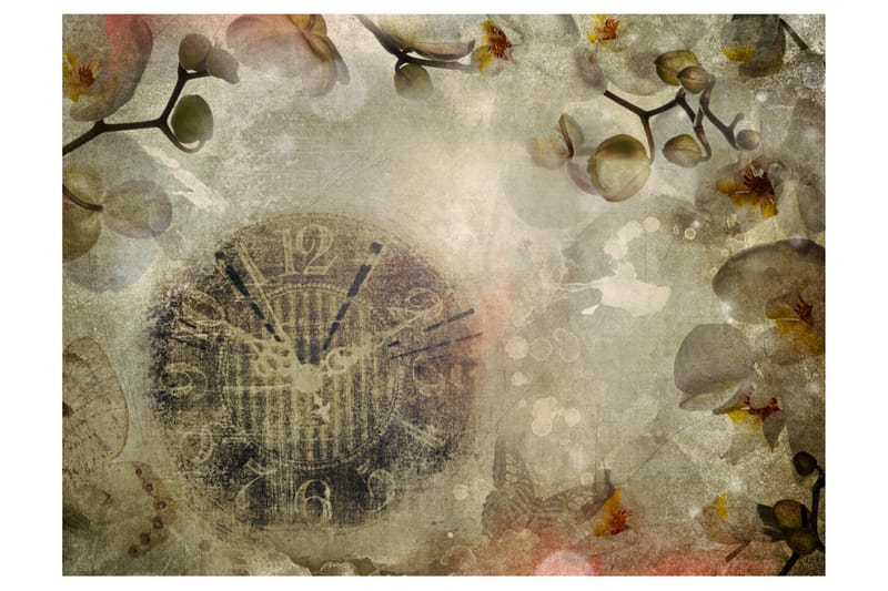 FOTOTAPET Klocka Vintage 350x270 - Artgeist sp. z o. o. - Inredning & dekor - Väggdekor - Tapeter & tapettillbehör - Fototapeter