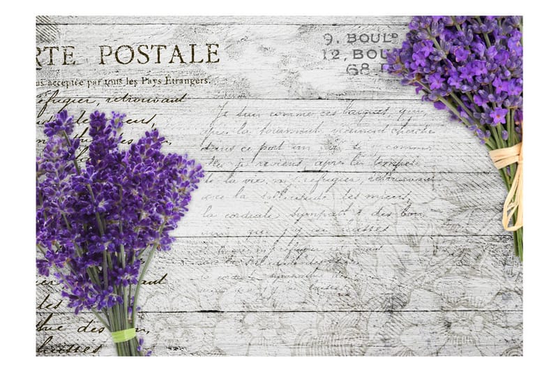 Fototapet Lavender Postcard 350x245 - Artgeist sp. z o. o. - Inredning & dekor - Väggdekor - Tapeter & tapettillbehör - Fototapeter