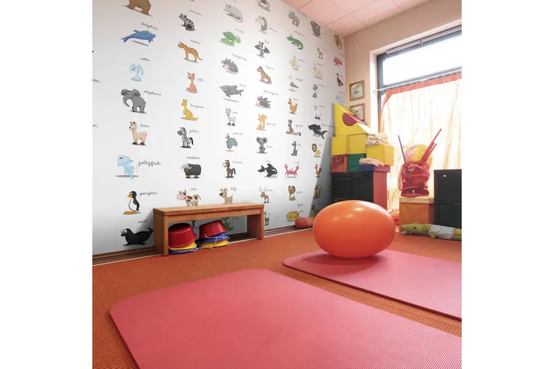 FOTOTAPET Learning By Playing Animals 200x154, Artgeist sp. z o. o.