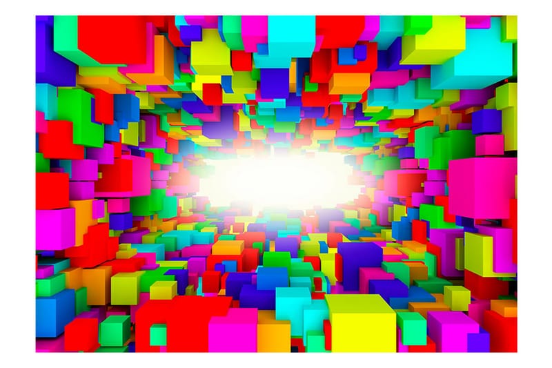 FOTOTAPET Light In Color Geometry 200x140 - Artgeist sp. z o. o. - Inredning & dekor - Väggdekor - Tapeter & tapettillbehör - Fototapeter