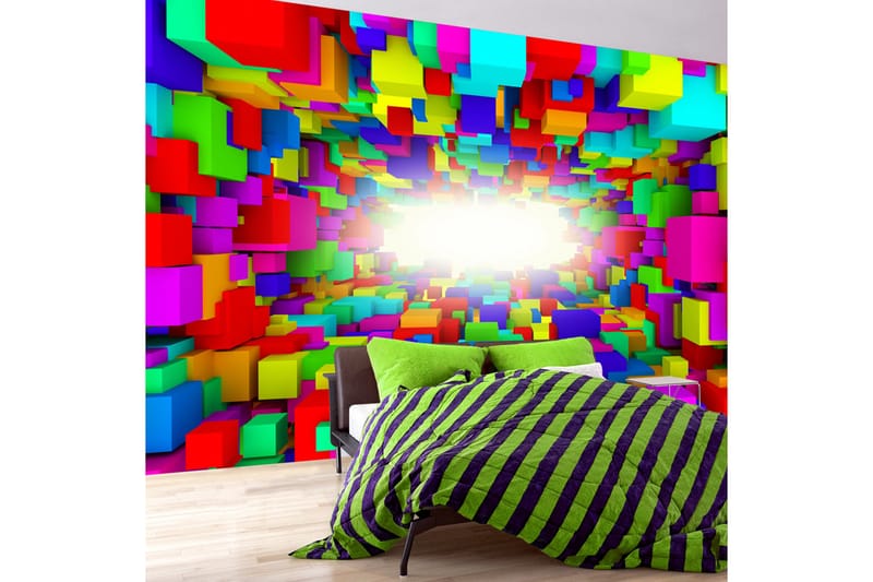 FOTOTAPET Light In Color Geometry 200x140 - Artgeist sp. z o. o. - Inredning & dekor - Väggdekor - Tapeter & tapettillbehör - Fototapeter