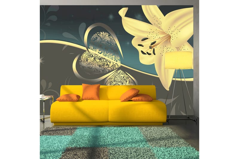 FOTOTAPET Lily In Shades Of Gray 250x175, Artgeist sp. z o. o.