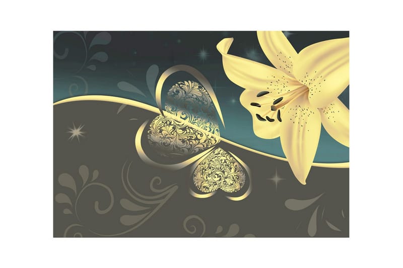 Fototapet Lily In Shades Of Gray 400x280 - Artgeist sp. z o. o. - Inredning & dekor - Väggdekor - Tapeter & tapettillbehör - Fototapeter