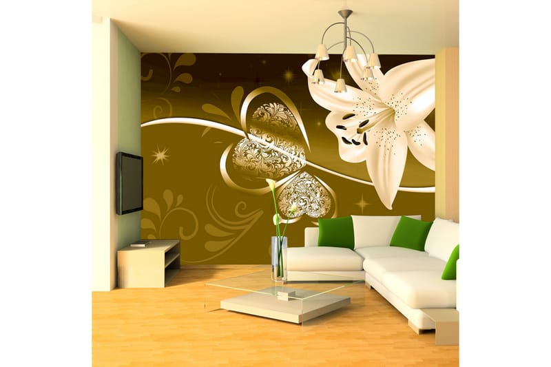 FOTOTAPET Lily In Shades Of Green 400x280, Artgeist sp. z o. o.