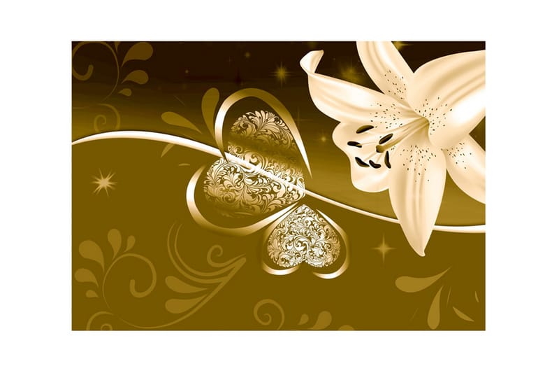 FOTOTAPET Lily In Shades Of Green 400x280 - Artgeist sp. z o. o. - Inredning & dekor - Väggdekor - Tapeter & tapettillbehör - Fototapeter