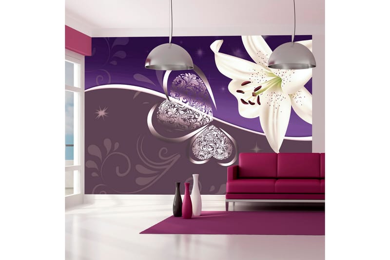 FOTOTAPET Lily In Shades Of Violet 250x175, Artgeist sp. z o. o.