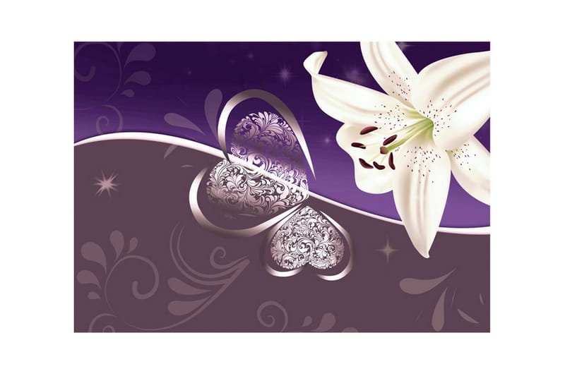 FOTOTAPET Lily In Shades Of Violet 250x175 - Artgeist sp. z o. o. - Inredning & dekor - Väggdekor - Tapeter & tapettillbehör - Fototapeter