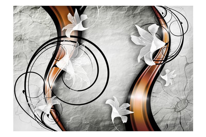 Fototapet Lily On A Stone 200x140 - Artgeist sp. z o. o. - Inredning & dekor - Väggdekor - Tapeter & tapettillbehör - Fototapeter