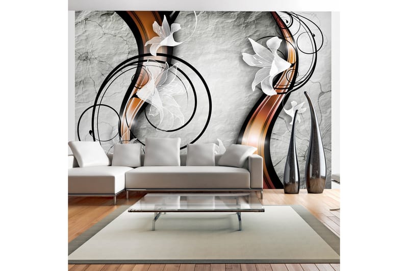 Fototapet Lily On A Stone 250x175, Artgeist sp. z o. o.