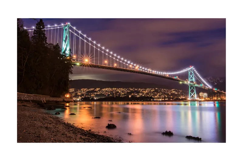 Fototapet Lions Gate Bridge Vancouver Canada 450x270 - Artgeist sp. z o. o. - Inredning & dekor - Väggdekor - Tapeter & tapettillbehör - Fototapeter