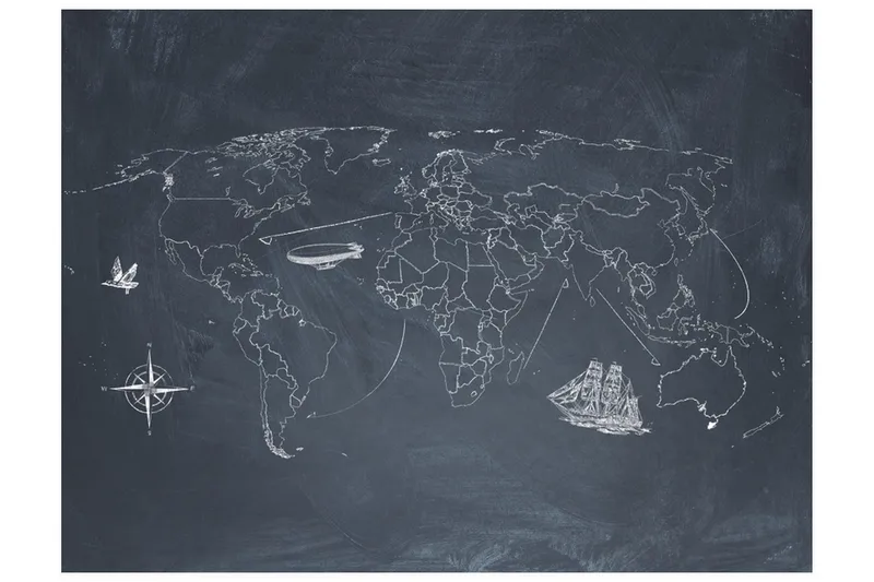 Fototapet Liten Resa Stor Resor 250x193 - Artgeist sp. z o. o. - Inredning & dekor - Väggdekor - Tapeter & tapettillbehör - Fototapeter