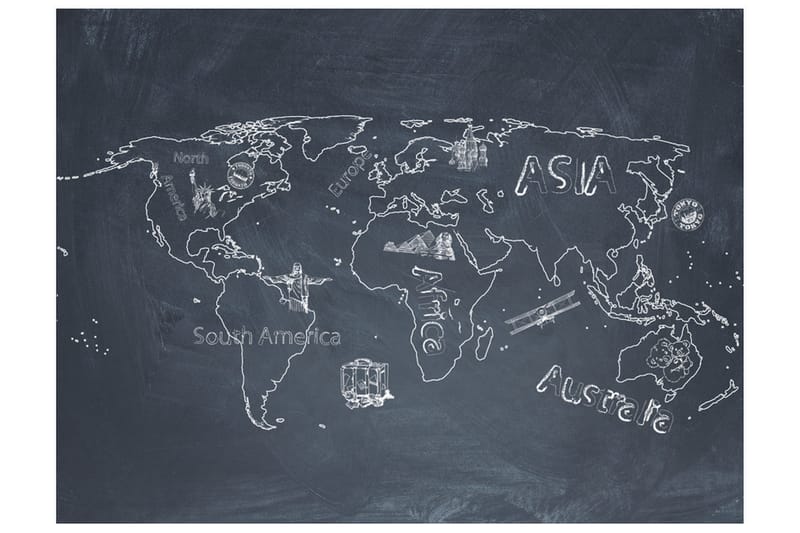 Fototapet Liten Resa Stor Resor Engelska 250x193 - Artgeist sp. z o. o. - Inredning & dekor - Väggdekor - Tapeter & tapettillbehör - Fototapeter