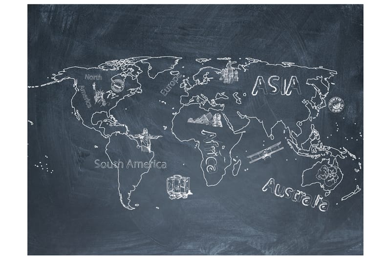 FOTOTAPET Liten Resa Stor Resor Engelska 350x270 - Artgeist sp. z o. o. - Inredning & dekor - Väggdekor - Tapeter & tapettillbehör - Fototapeter