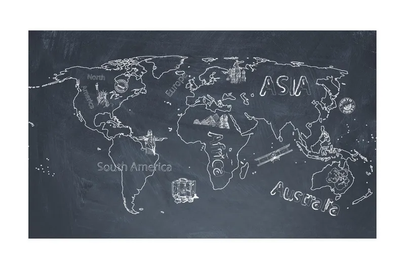 Fototapet Liten Resa Stor Resor Engelska 450x270 - Artgeist sp. z o. o. - Inredning & dekor - Väggdekor - Tapeter & tapettillbehör - Fototapeter