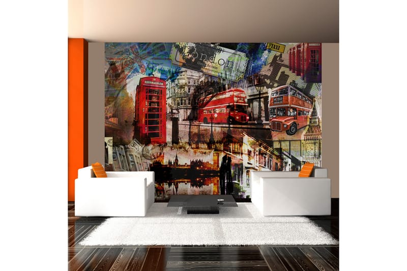 FOTOTAPET London Collage 200x154 - Artgeist sp. z o. o. - Inredning & dekor - Väggdekor - Tapeter & tapettillbehör - Fototapeter