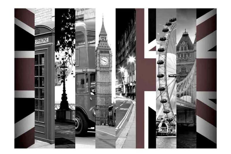 Fototapet London Symbols 200x140 - Artgeist sp. z o. o. - Inredning & dekor - Väggdekor - Tapeter & tapettillbehör - Fototapeter