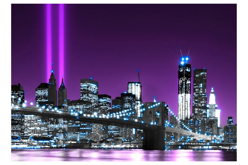 Fototapet Luminous Manhattan 350x245 - Artgeist sp. z o. o. - Inredning & dekor - Väggdekor - Tapeter & tapettillbehör - Fototapeter