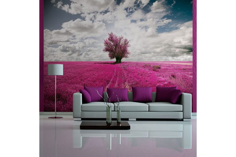 Fototapet Magenta Äng 200x154 - Artgeist sp. z o. o. - Inredning & dekor - Väggdekor - Tapeter & tapettillbehör - Fototapeter