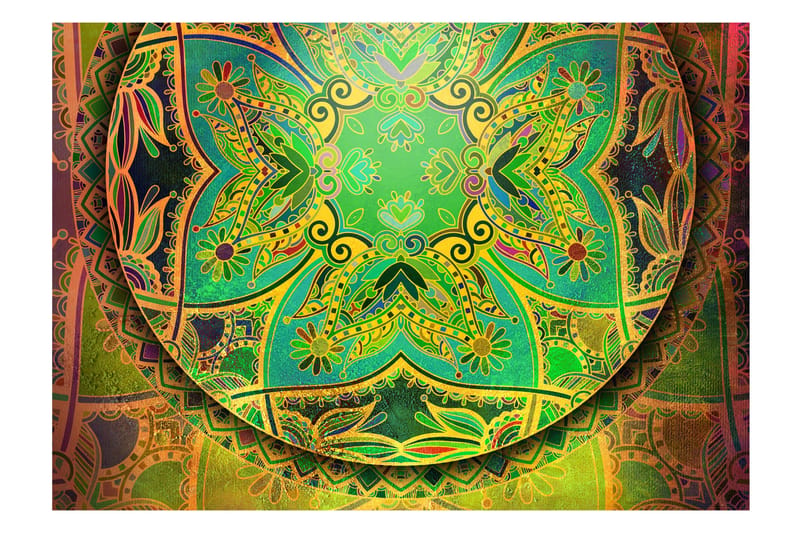 Fototapet Mandala Emerald Fantasy 300x210 - Artgeist sp. z o. o. - Inredning & dekor - Väggdekor - Tapeter & tapettillbehör - Fototapeter