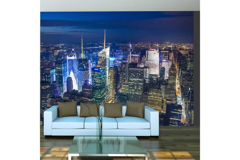 Fototapet Manhattan Night 200x154 - Artgeist sp. z o. o. - Inredning & dekor - Väggdekor - Tapeter & tapettillbehör - Fototapeter