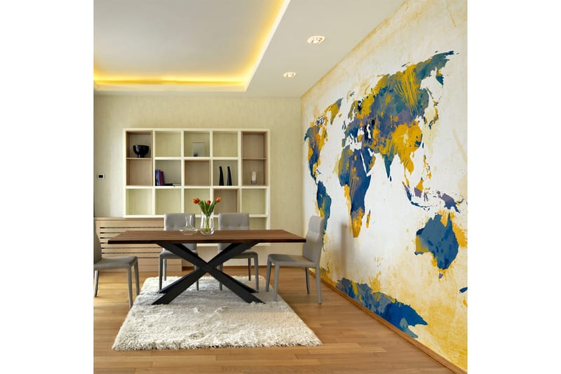 Fototapet Map Of The World Sun And Sky 200x154, Artgeist sp. z o. o.