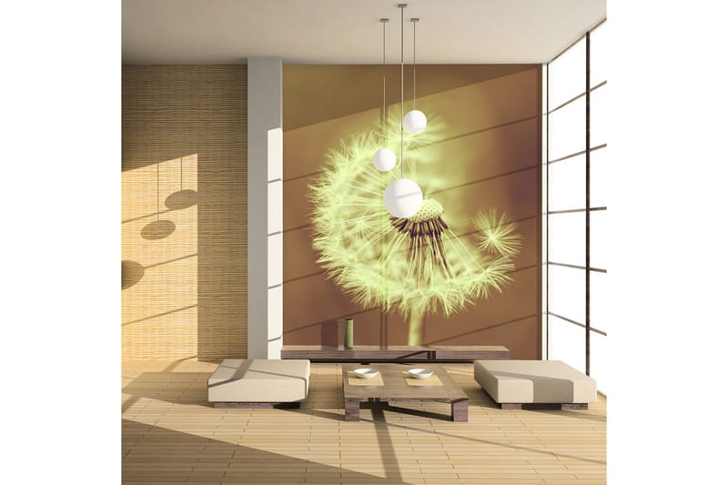 FOTOTAPET Maskros Sepia 350x270, Artgeist sp. z o. o.