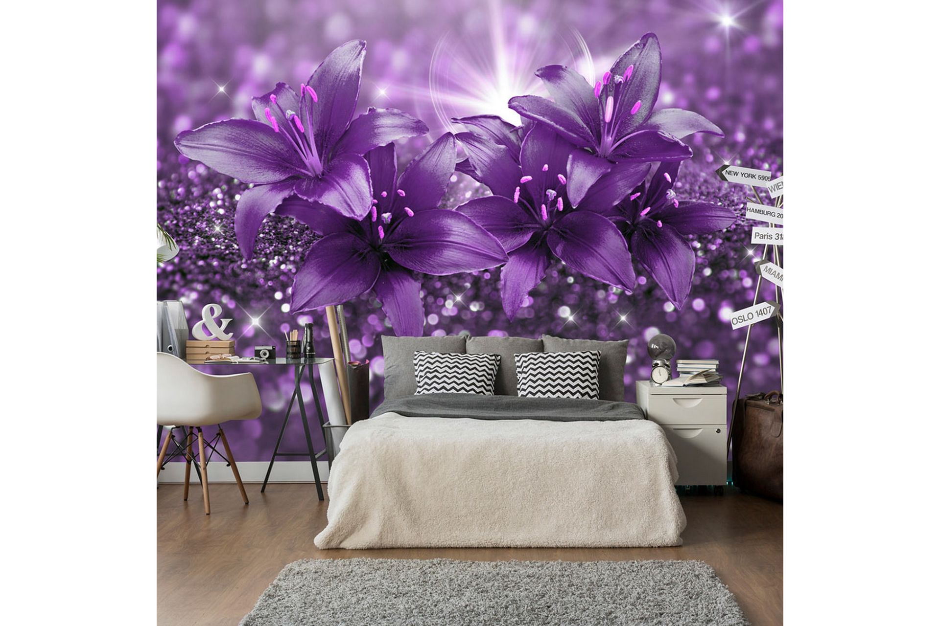 FOTOTAPET Masterpiece Of Purple 300x210 - Artgeist sp. z o. o. - Inredning & dekor - Väggdekor - Tapeter & tapettillbehör - Fototapeter