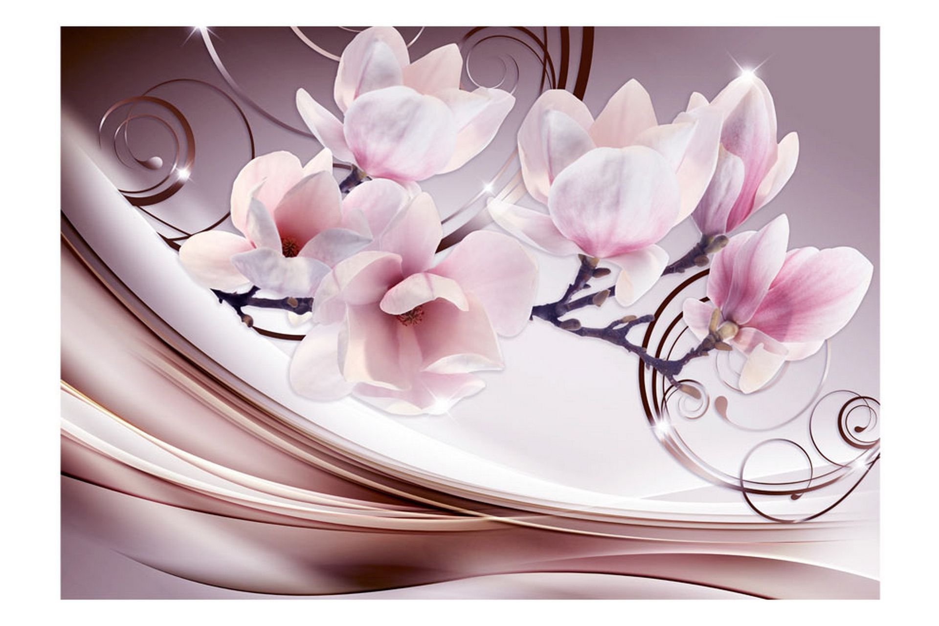 FOTOTAPET Meet The Magnolias 100x70 - Artgeist sp. z o. o. - Inredning & dekor - Väggdekor - Tapeter & tapettillbehör - Fototapeter