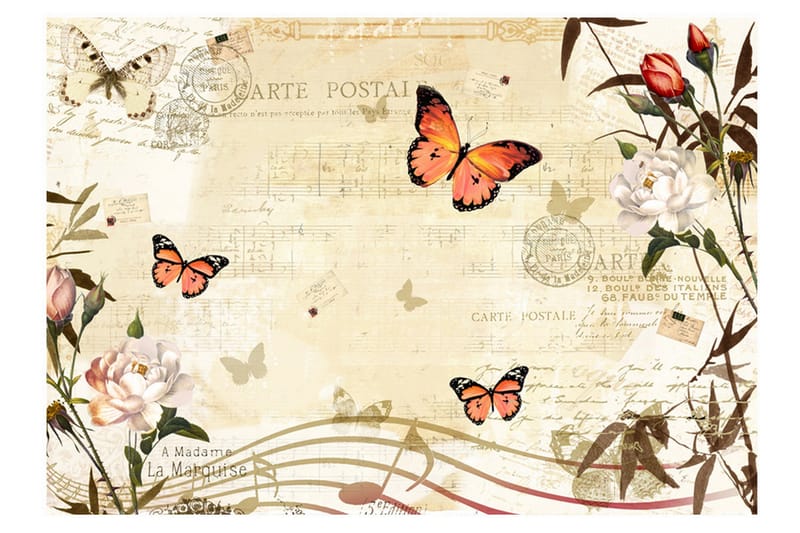 Fototapet Melodies Of Butterflies 400x280 - Artgeist sp. z o. o. - Inredning & dekor - Väggdekor - Tapeter & tapettillbehör - Fototapeter