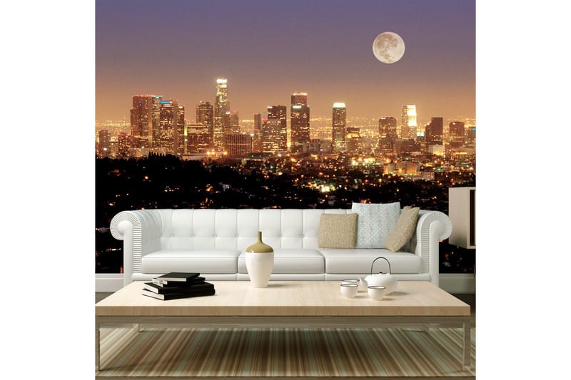 Fototapet Moon Over City Of Angels 300x231, Artgeist sp. z o. o.
