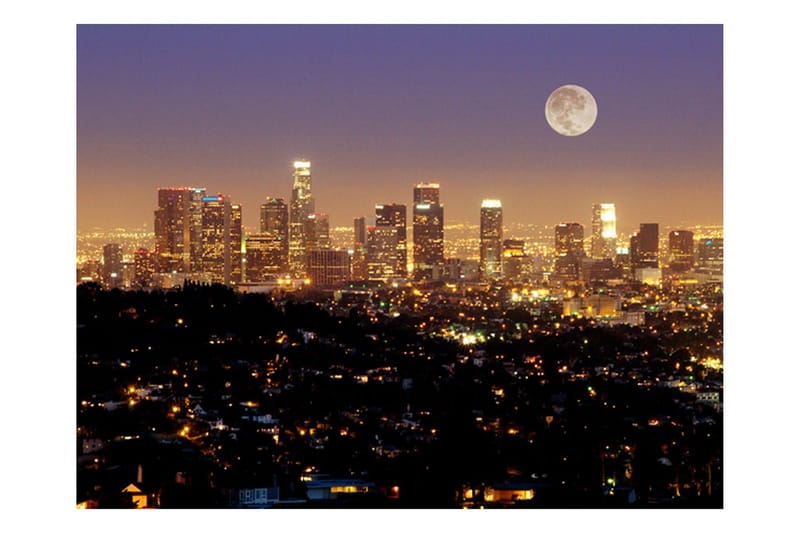 Fototapet Moon Over City Of Angels 300x231 - Artgeist sp. z o. o. - Inredning & dekor - Väggdekor - Tapeter & tapettillbehör - Fototapeter