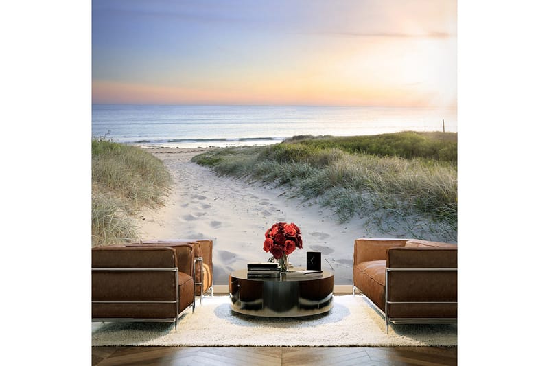 Fototapet Morning Walk On The Beach 350x245, Artgeist sp. z o. o.