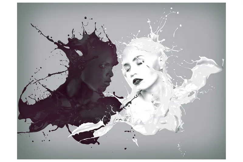 Fototapet Motsatser Attraherar 350x270 - Artgeist sp. z o. o. - Inredning & dekor - Väggdekor - Tapeter & tapettillbehör - Fototapeter