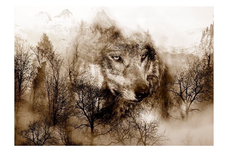 FOTOTAPET Mountain Predator Brown 150x105, Artgeist sp. z o. o.