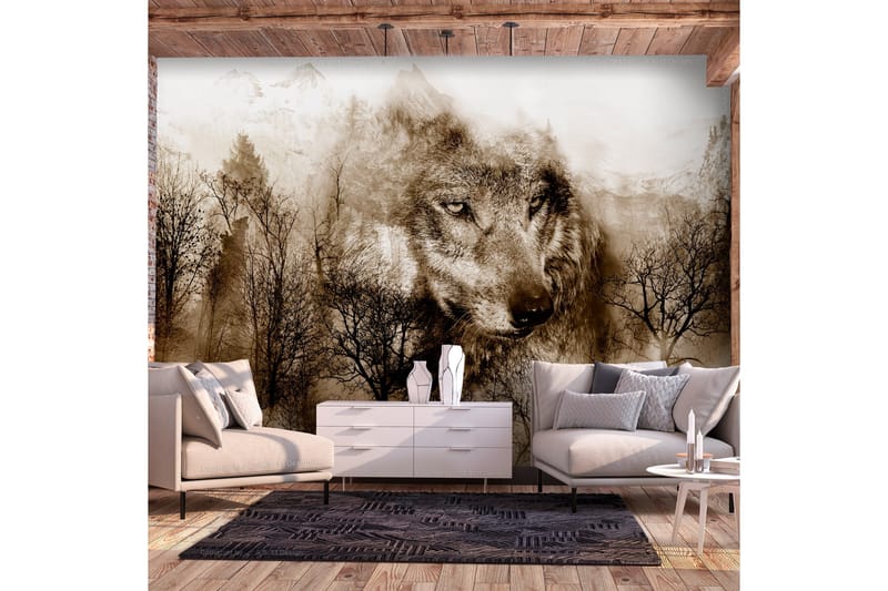 Fototapet Mountain Predator Brown 350x245 - Artgeist sp. z o. o. - Inredning & dekor - Väggdekor - Tapeter & tapettillbehör - Fototapeter