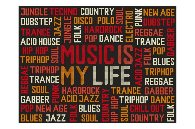 Fototapet Music Is My Life 300x231 - Artgeist sp. z o. o. - Inredning & dekor - Väggdekor - Tapeter & tapettillbehör - Fototapeter