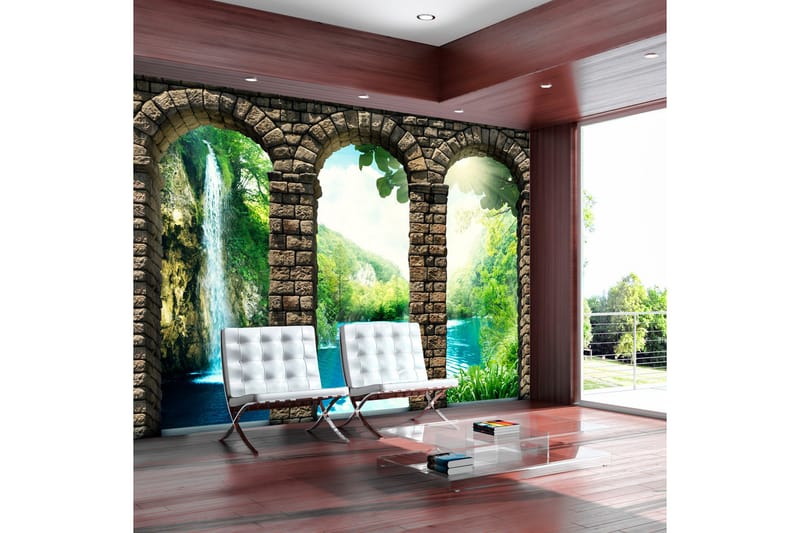 Fototapet Mysterious Waterfall 400x280 - Artgeist sp. z o. o. - Inredning & dekor - Väggdekor - Tapeter & tapettillbehör - Fototapeter