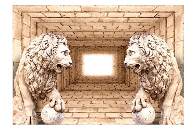Fototapet Mystery Of Lions 150x105 - Artgeist sp. z o. o. - Inredning & dekor - Väggdekor - Tapeter & tapettillbehör - Fototapeter
