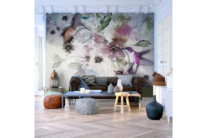 FOTOTAPET Nature In Watercolor 100x70 - Artgeist sp. z o. o. - Inredning & dekor - Väggdekor - Tapeter & tapettillbehör - Fototapeter