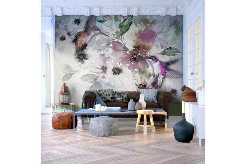 FOTOTAPET Nature In Watercolor 300x210 - Artgeist sp. z o. o. - Inredning & dekor - Väggdekor - Tapeter & tapettillbehör - Fototapeter