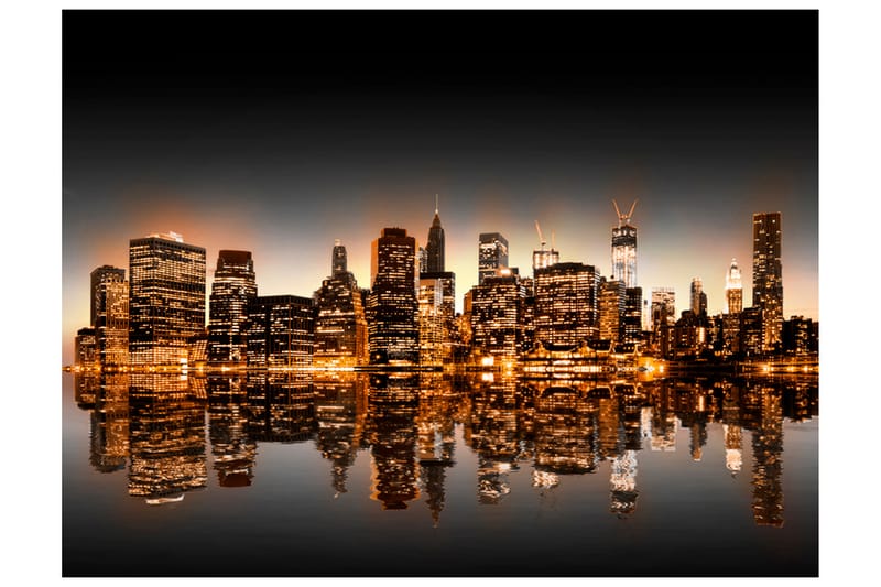 FOTOTAPET New York Och Guld 300x231 - Artgeist sp. z o. o. - Inredning & dekor - Väggdekor - Tapeter & tapettillbehör - Fototapeter