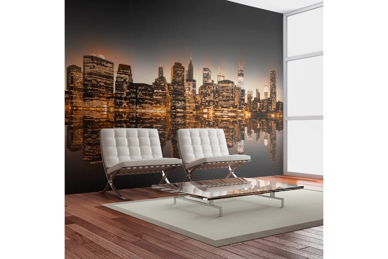 FOTOTAPET New York Och Guld 400x309 - Artgeist sp. z o. o. - Inredning & dekor - Väggdekor - Tapeter & tapettillbehör - Fototapeter