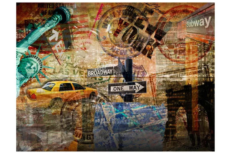 Fototapet New York Statue Brooklyn Bridge 400x309, Artgeist sp. z o. o.